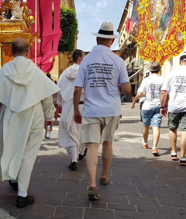 Priests in Valletta during the feast